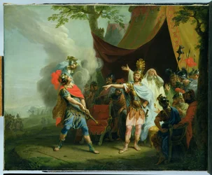 Achilleus riitaantuu Agamemnonin kanssa, 1776