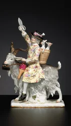 Walesin räätälin Meissen-hahmo, 1800-luvun lopulla / 1900-luvulla (posliini)