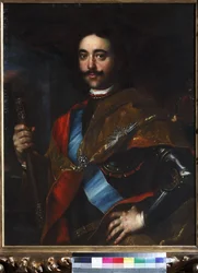 Keisari Pietari I Suuren (1672-1725) muotokuva - Jan (Johann) Kupecky (Kupetzky) (1667-1740). Öljy kankaalle