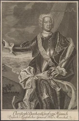 Kreivi Burkhard Christoph von Munnichin muotokuva 1683-1767.