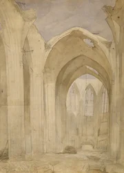 Pyhän Nikolauksen rauniot, 1842 (wc paperilla)