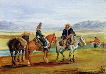 Chileläisiä huasoja, noin 1836