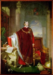 Kreivi Ferenc Szechenyi, unkarilainen valtiomies (maalaus kankaalle)