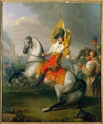 Arkkiherttua Karl, keisari Franz I/II:n veli, voittaja Aspernin taistelussa keisari Napoleon I:tä vastaan ...