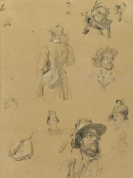 Luonnos elokuvalle "Scene from the Tirolin Freedom Fight"