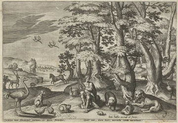 Orpheus tekee musiikkia eläimille Maisemat mytologisilla kohtauksilla (sarjan nimi)