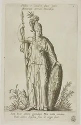 Pallas Athena, kilpi 6, Parnassus Biceps -laatta.
