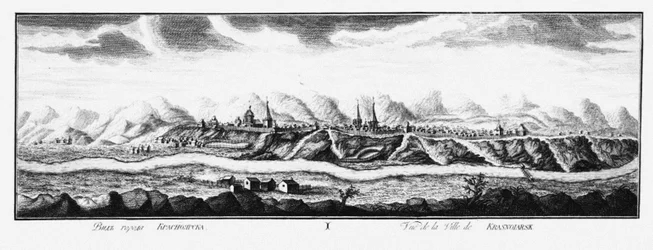 Näkymä Krasnojarskiin, noin 1735
