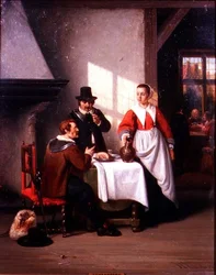 Tavernan sisustus (paneeli)