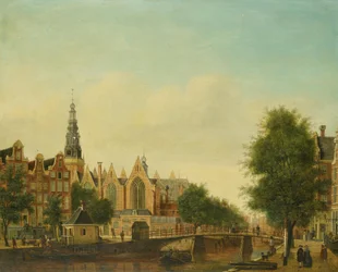 Oude Kerk nähtynä Oudezijds Voorburgwalilta