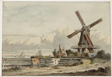 Bolwerk het Blauwhoofd mylly De Bokin kanssa