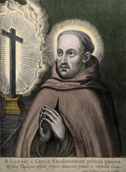 Pyhä Johannes Ristin (Juan de Yepes Alvarez, Juan de la Cruz) (1542-1591) - grav. kirjoittanut Vorstermann