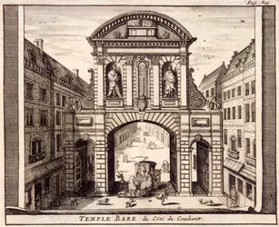 Temple Bar, Lontoo, c1700