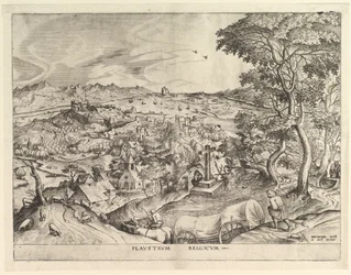 Belgialainen Wagon Plaustrum Belgicum Large Landscapesista, n. 1555-56.