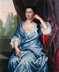 Rouva Kiliaen Van Rensselaer (Maria Van Cortlandt), n. 1730 (öljy kankaalle)