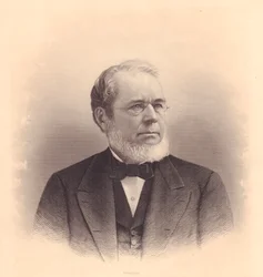 Amerikkalaisen kaivertajan Andrew Varrick Stoutin (1835-1906) muotokuva, F E Jonesin kaiverrus ladies