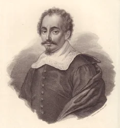 Italian maantieteilijä Jacopo Cantelli (1643-1695) muotokuva, Caterina Piotti-Pirolan kuparikaiverrus
