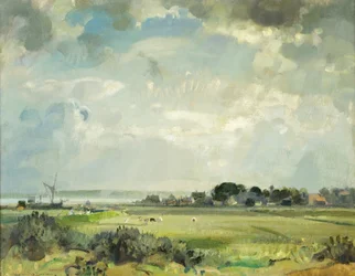 Suffolk River (öljy kankaalle)