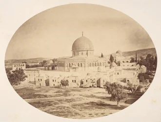 Jerusalem, Moriah-vuoren temppelin paikka, 1857.