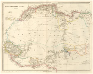 John Arrowsmithin laatima Luoteis-Afrikan kartta vuodelta 1842.
