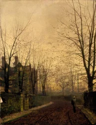 J.A.Grimshaw, Syksyn kulta / Gemälde, 1882