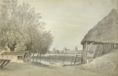 Lautta Hinksey, lähellä Oxfordia, 15. kesäkuuta 1789 (akvarelli grafiitin päällä, paperilla)