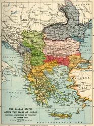 Balkanin valtiot sotien jälkeen 1912-13, 1920.