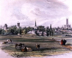 Warwick, St Nicholas Meadowista (värikynä paperille)