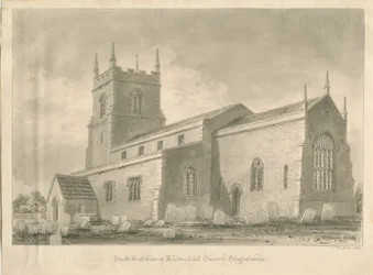 Alstonfield Church: seepiapiirros, 1839