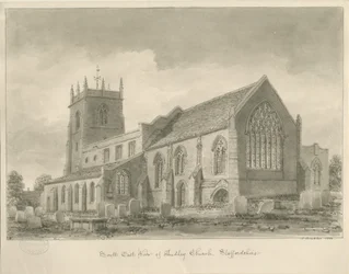 Audley Church: seepiapiirustus, 1840