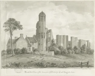 Biddulph Hall (vanha): seepiapiirustus