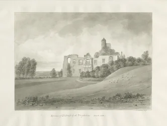 Biddulph Hall (vanha): seepiapiirustus