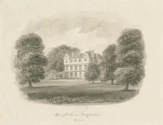 Broughton Hall: seepiapiirustus