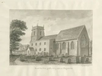 Bushburyn kirkko: seepiapiirustus, 1845