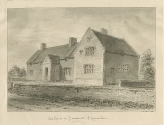 Caverswall Village - Vanhat talot: seepiapiirros
