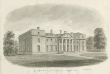 Chillington Hall: seepiapiirustus