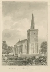 Church Eaton Church: seepiapiirustus