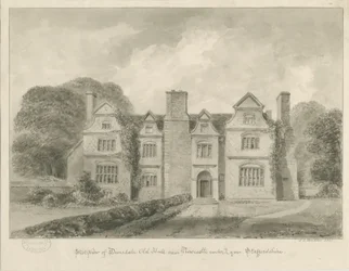 Dimsdale Old Hall: seepiapiirros, 1841