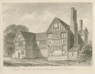 Dimsdale Old Hall: seepiapiirros, 1841