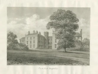 Enville Hall: seepiapiirustus