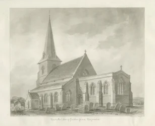 Grindon Church: seepiapiirustus