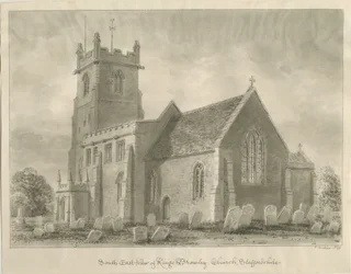 Kings Bromley Church: seepiapiirustus, 1839
