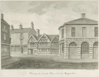 Leek Town - Market Place: seepiapiirros
