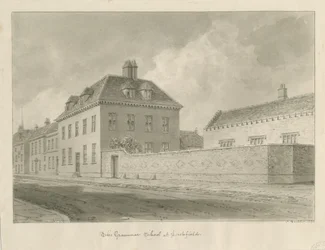 Lichfield - Grammar School: seepiapiirustus