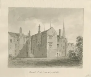 Lichfield - Old House in The Close: seepiapiirustus