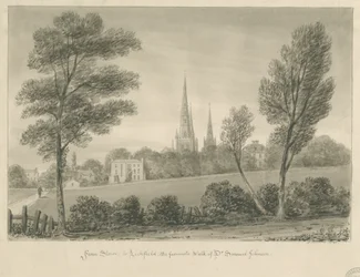 Lichfield - Stowe: seepiapiirustus