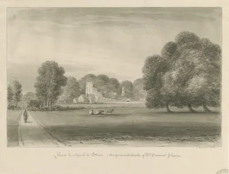 Lichfield - Stowe: seepiapiirustus, 1841