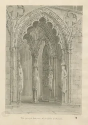Lichfield Cathedral - West Doorway: seepiapiirros
