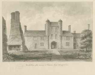 Pillaton Hall: sepia drawing
