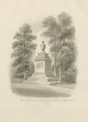 Shugborough - Kissamonumentti: seepiapiirros